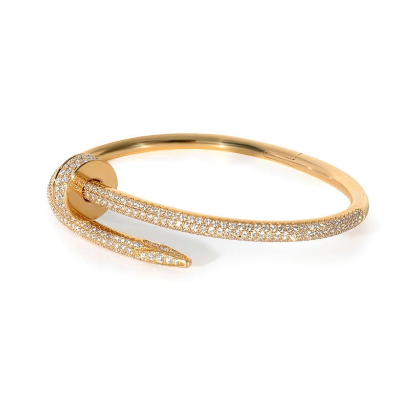 Cartier Juste Un Clou Diamond Pave Bracelet in 18k Yellow Gold 2.26 Ctw ...