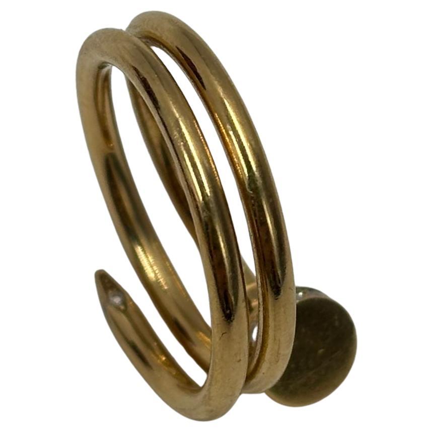 Cartier Juste un Clou Ring
750YG 
Diamond 
Size 50 
Serial: BNS903 
Full Set
Slight Signs of Use
The Cartier Juste un Clou Double Ring is an elegant twist on an iconic design, embodying the bold spirit of innovation. Crafted in white gold and