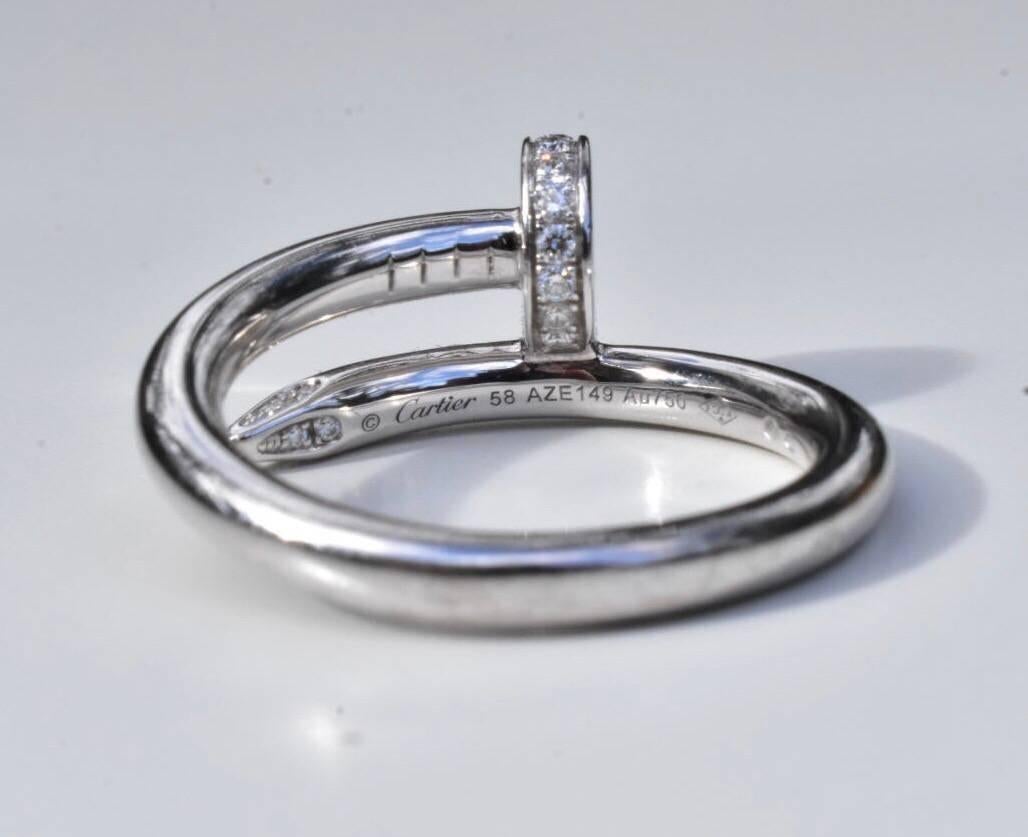 Round Cut Cartier Juste Un Clou Diamond Ring For Sale