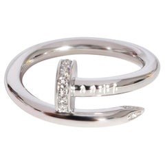 Cartier Juste Un Clou Diamond Ring in 18k White Gold 0.13 CTW