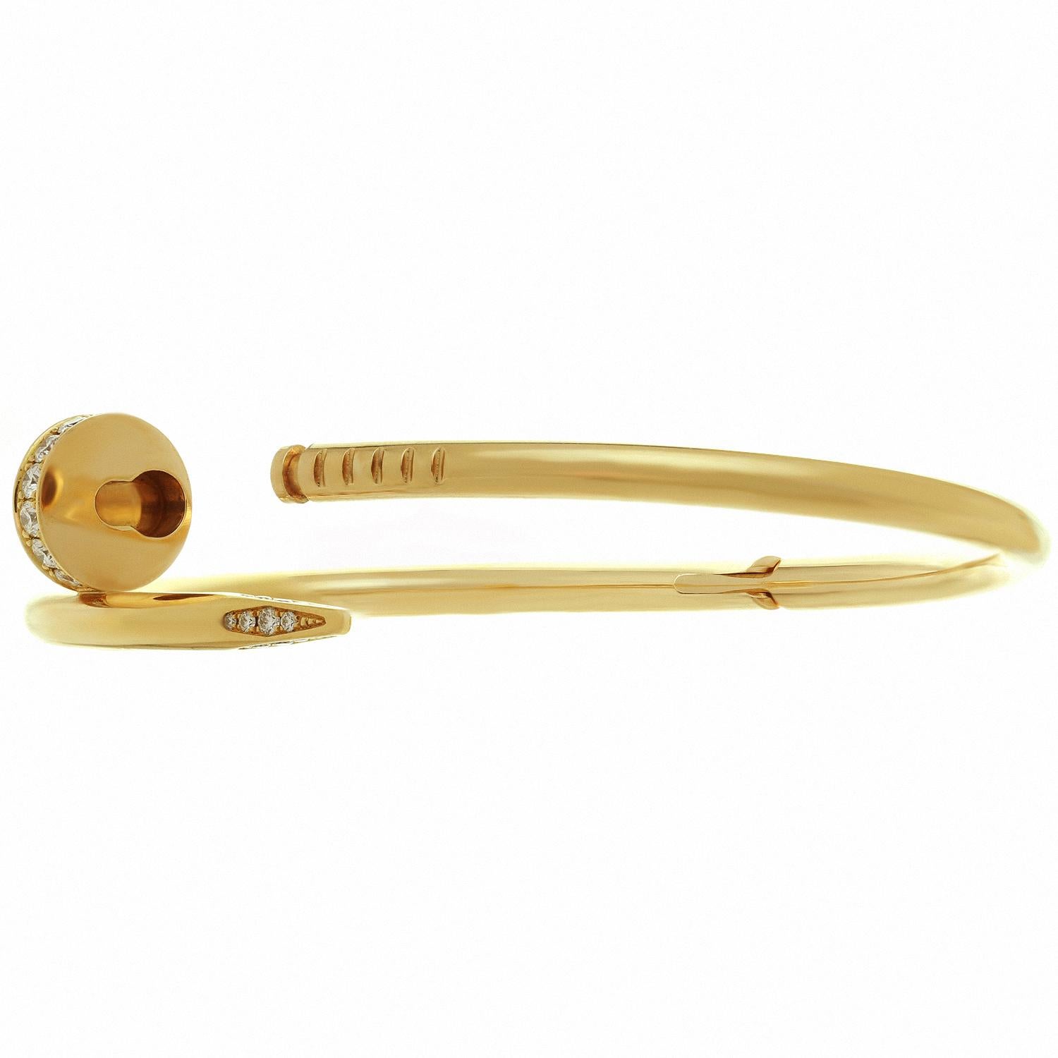 Cartier Juste Un Clou Diamond Rose Gold Bangle Bracelet 1