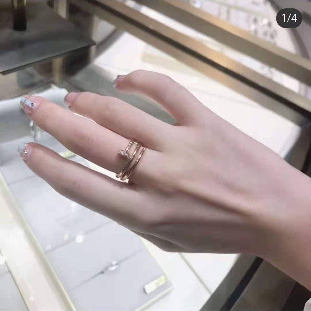 Juste un clou double ring new arrivals