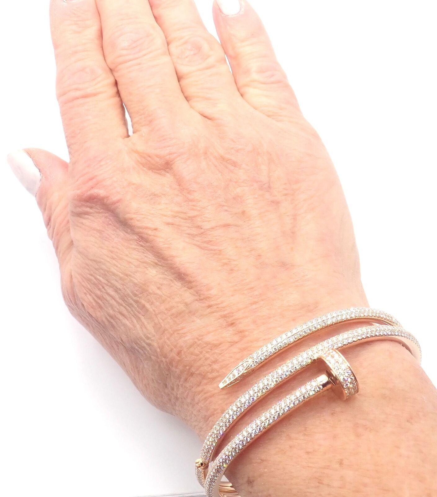 Cartier Juste Un Clou Bracciale con diamanti e unghie in oro rosa In condizioni ottime in vendita a Holland, PA