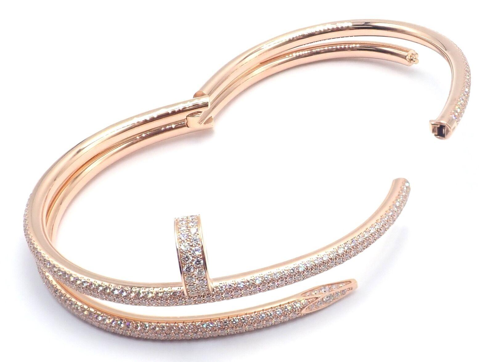 Cartier Juste Un Clou Bracciale con diamanti e unghie in oro rosa in vendita 1