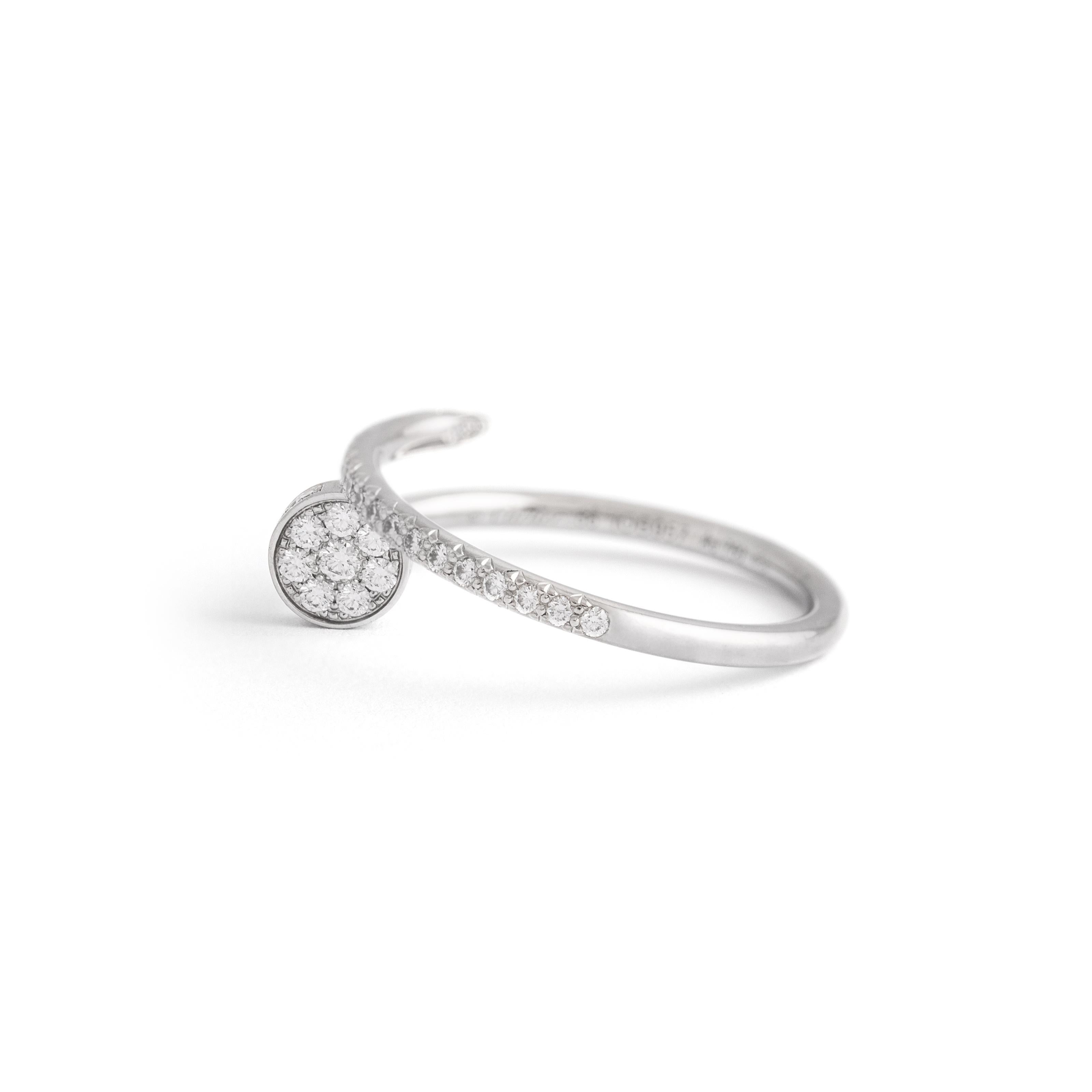 Women's or Men's Cartier Juste Un Clou Diamond White Gold 18k Ring