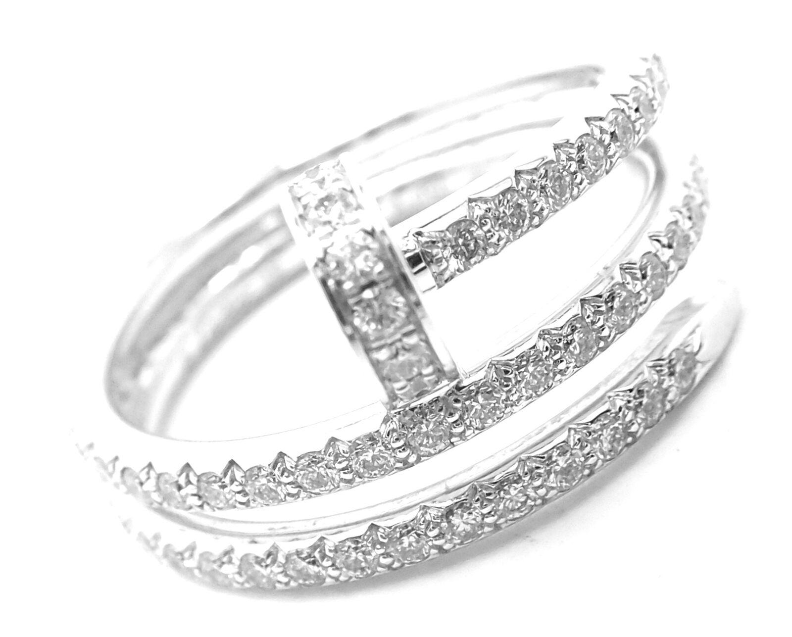 Cartier Juste un Clou Diamond White Gold Band Ring For Sale 2