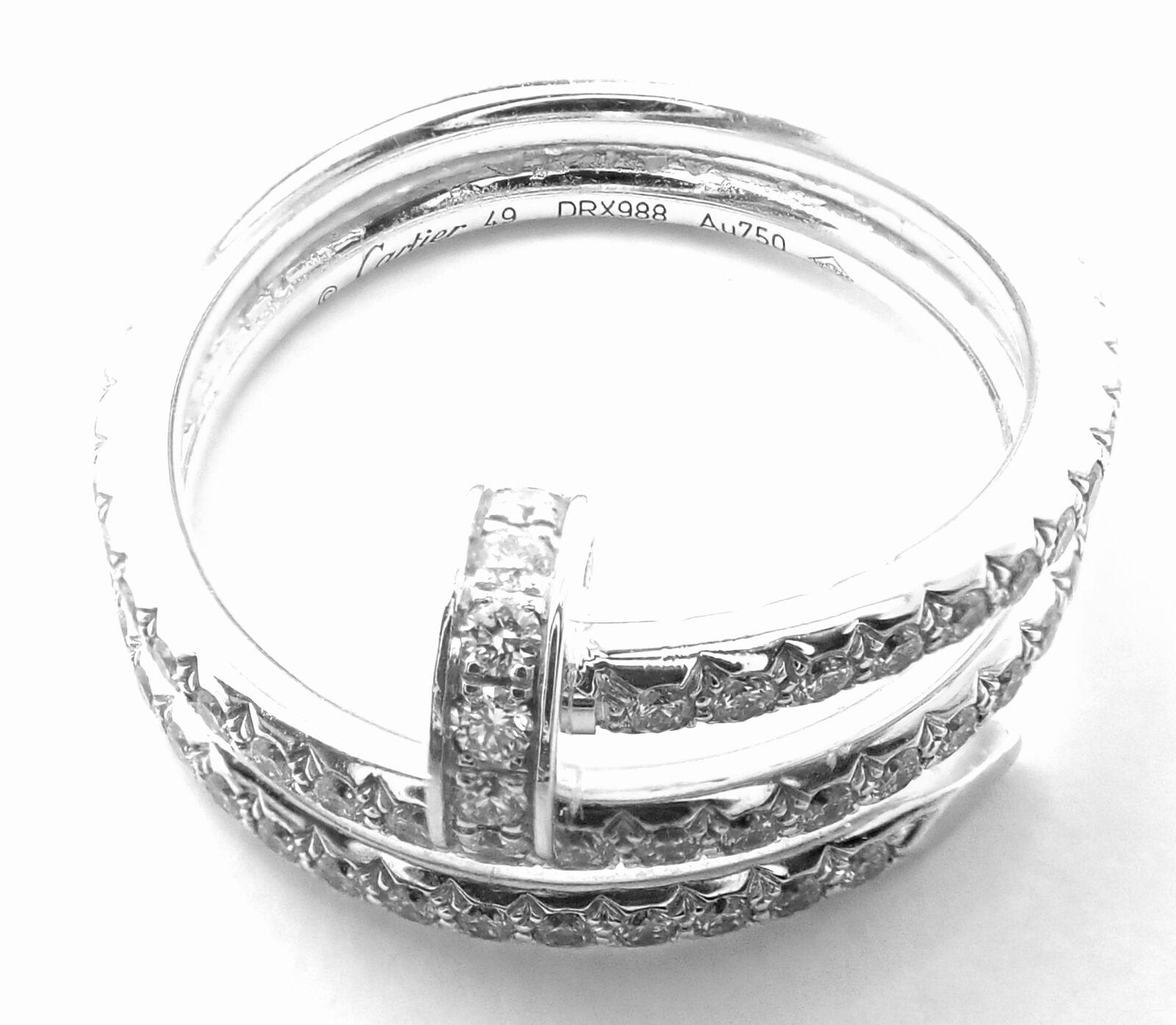 Cartier Juste un Clou Diamond White Gold Band Ring For Sale 1