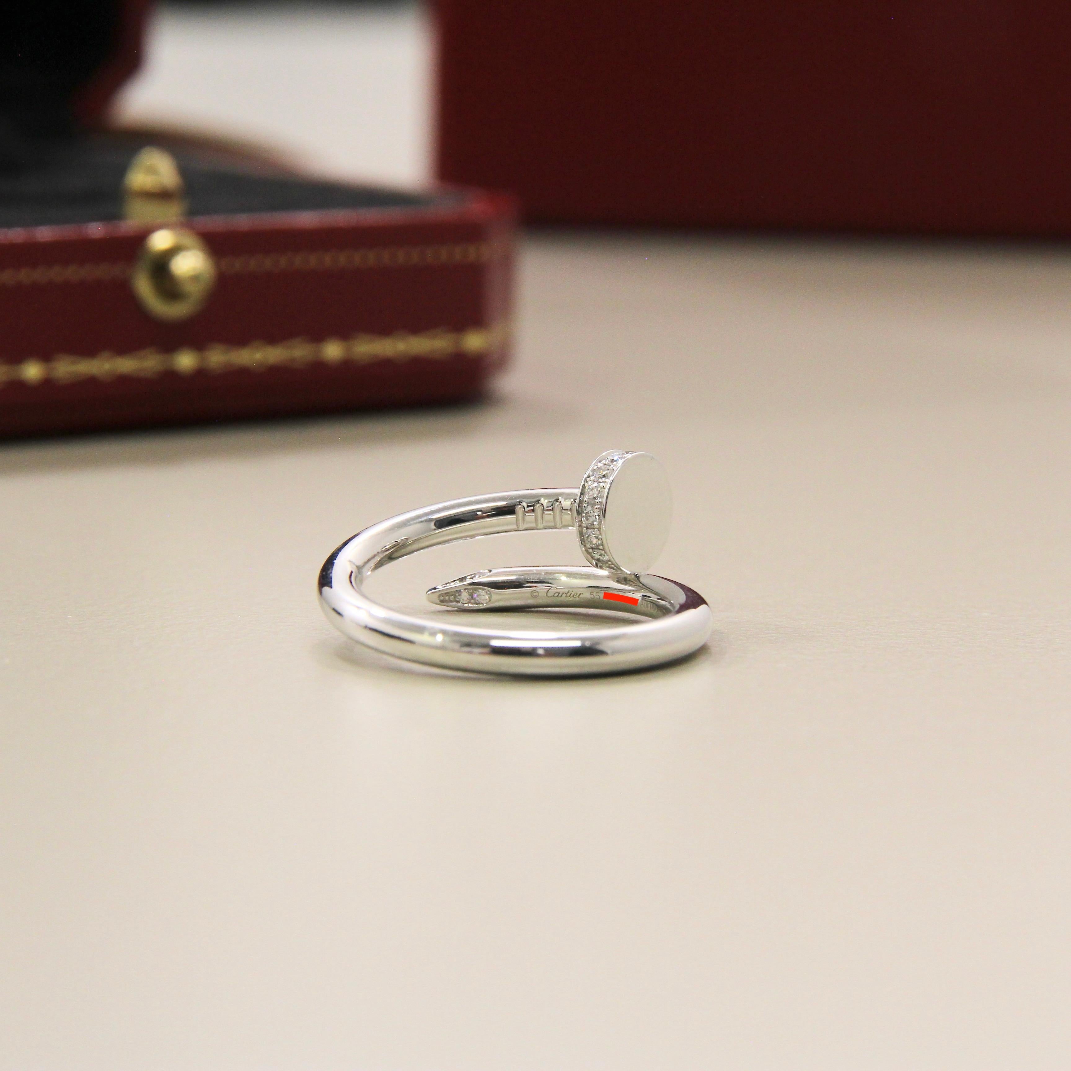 Cartier Juste Un Clou Anello in oro bianco misura 55 B4092755 In condizioni ottime in vendita a London, GB