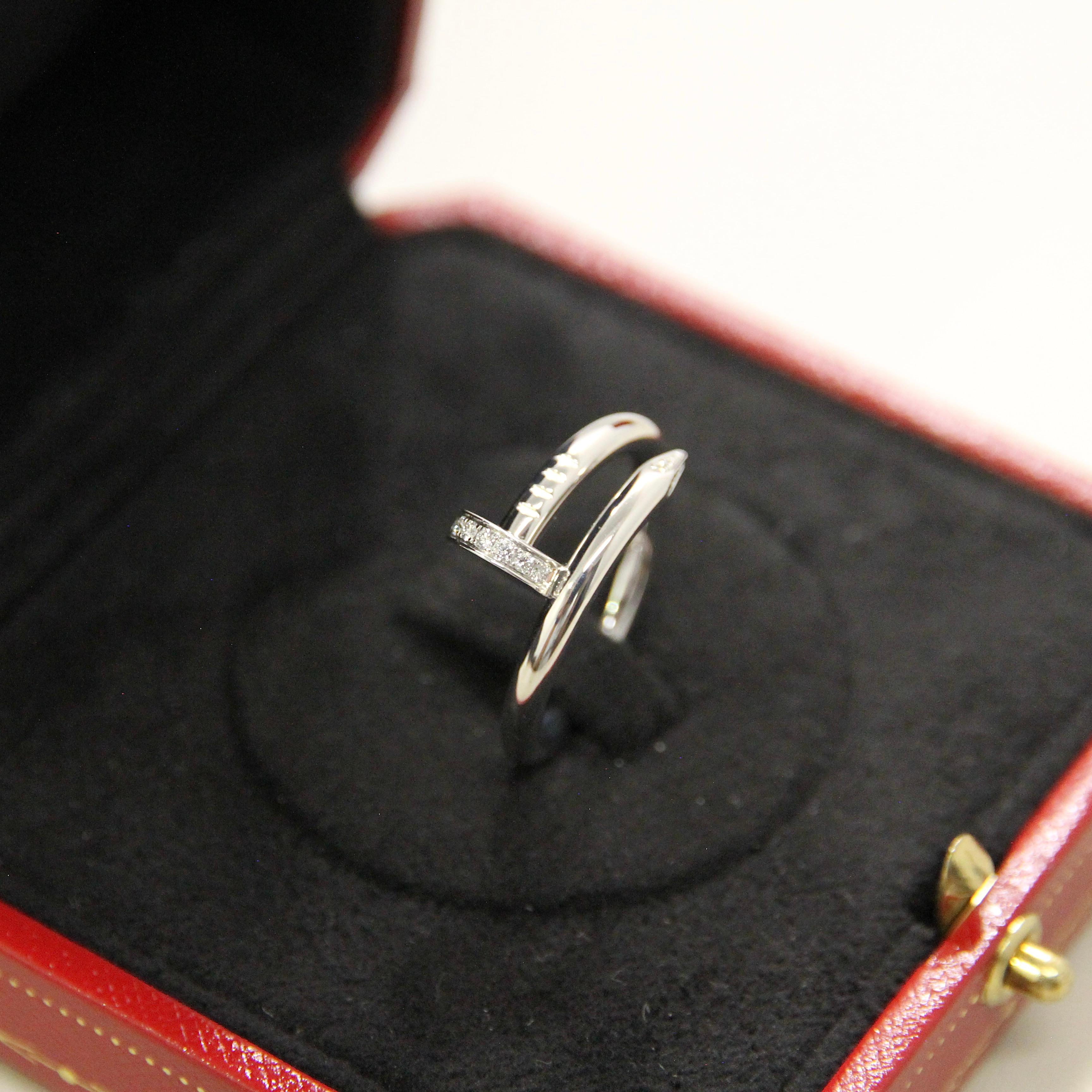 Cartier Juste Un Clou Anello in oro bianco misura 55 B4092755 in vendita 1