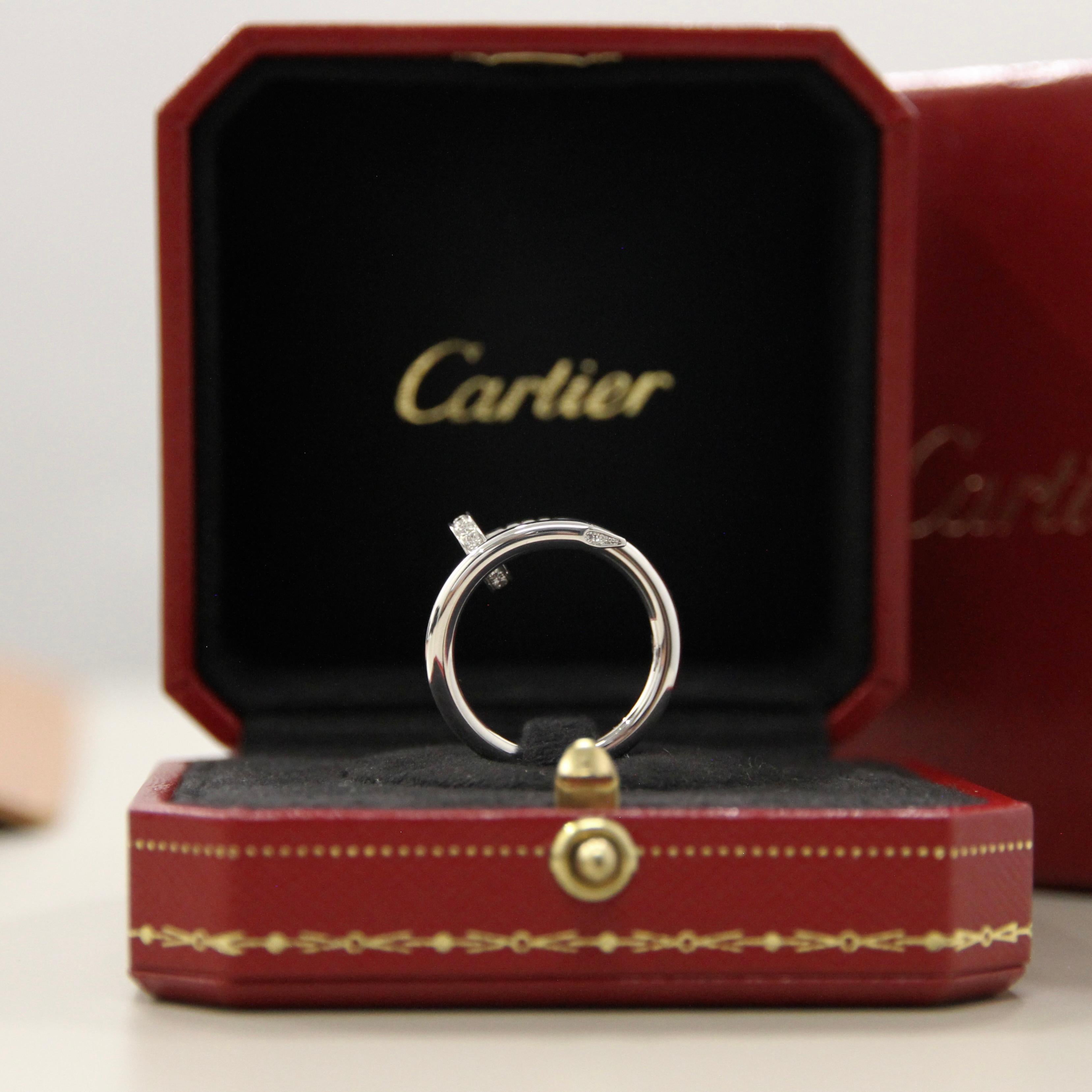 Cartier Juste Un Clou Anello in oro bianco misura 55 B4092755 in vendita 4