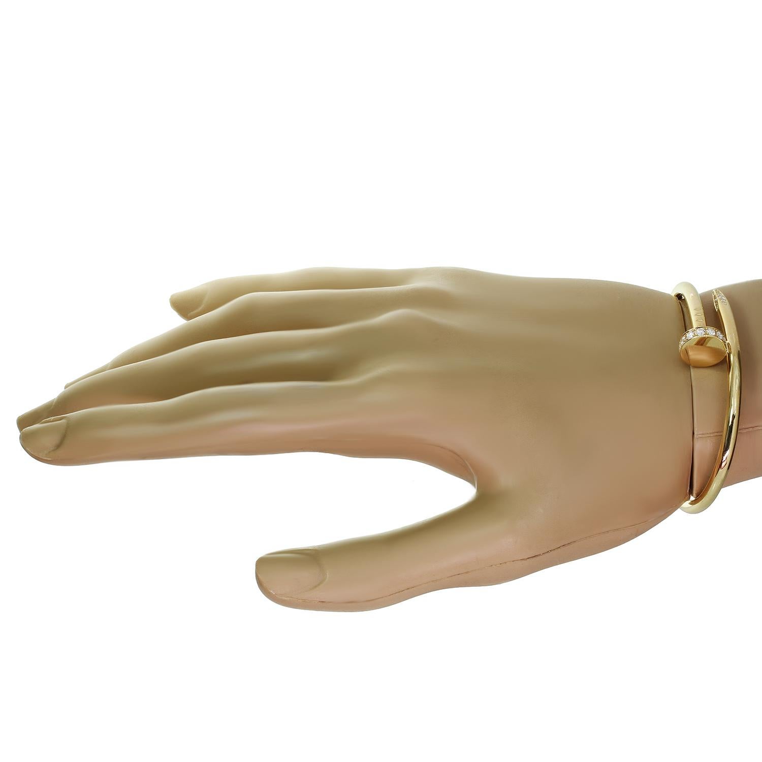 Cartier Juste un Clou Diamant-Armband aus Gelbgold. Sz.15 (Brillantschliff)