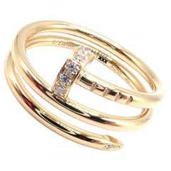 Cartier Juste un Clou, bague à clous en or jaune et diamants