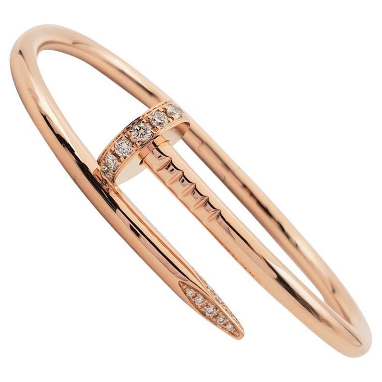 Cartier Juste Un Clou Diamonds 18 Carats Rose Gold Bracelet at 1stDibs