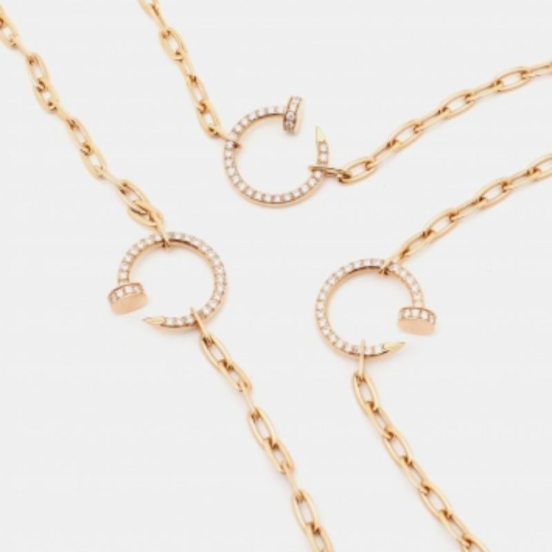 Cartier Juste Un Clou - Collana lunga con 6 motivi in oro rosa 18 ct. in vendita 1