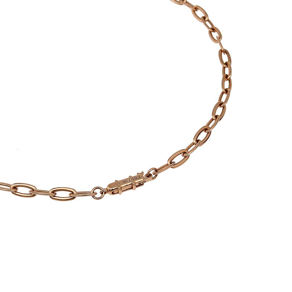 Contemporary Cartier Juste un Clou Diamonds 18K Rose Gold Chain Necklace