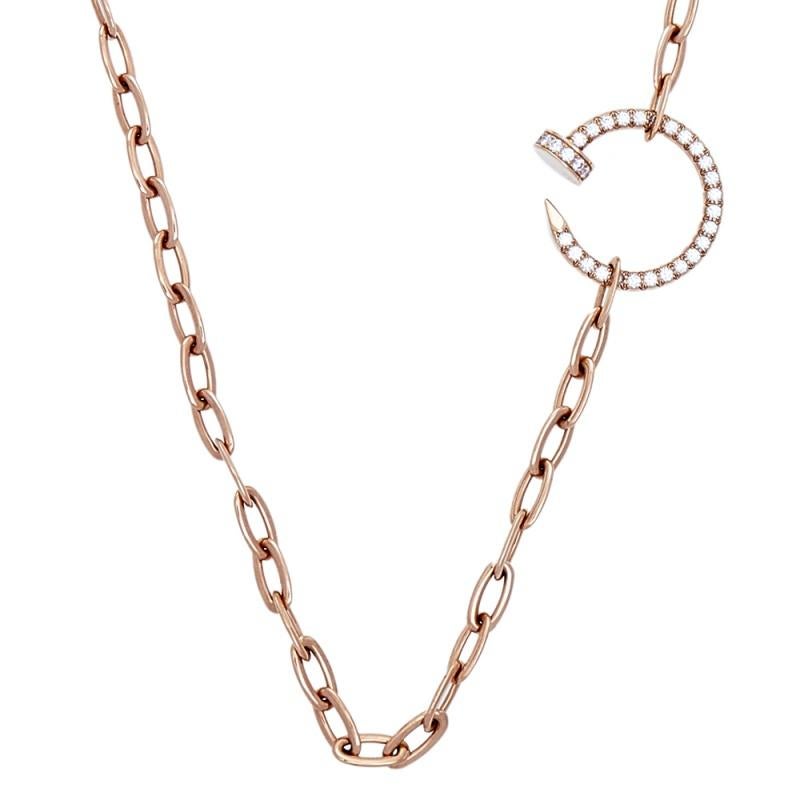 Cartier Juste un Clou Diamonds 18K Rose Gold Chain Necklace 1