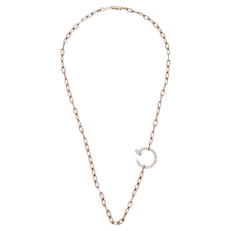 Cartier Juste un Clou Diamonds 18K Rose Gold Chain Necklace