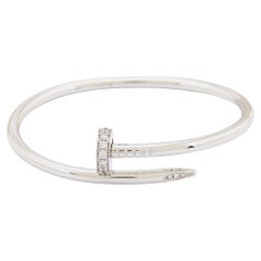 Cartier Juste Un Clou Diamonds 18k White Gold Bracelet 16