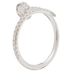 Cartier Juste Un Clou Diamonds 18k White Gold Ring Size 52