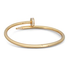 Cartier Juste Un Clou Diamonds Bracelet Classic Model 18K Yellow Gold Size 19