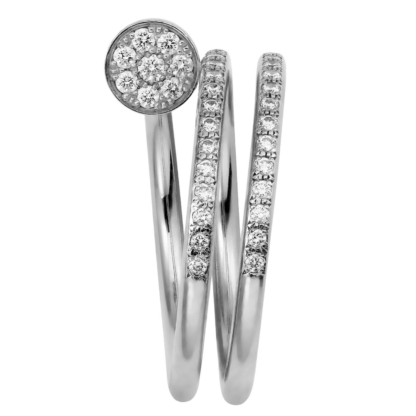 Cartier Juste un Clou Double Half-Paved 0.59ct Brilliant-Cut Diamond Ring Corte brillante en venta