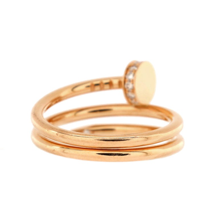 Cartier Juste un Clou Double Ring 18K Rose Gold and Diamonds Small at  1stDibs | anello cartier chiodo, anello chiodo cartier, juste un clou ring,  small model