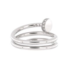 Cartier Juste un Clou Double Ring 18K White Gold and Diamonds Small