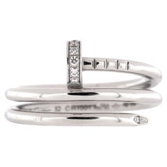 Cartier Juste Un Clou Double Ring 18k White Gold and Diamonds Small