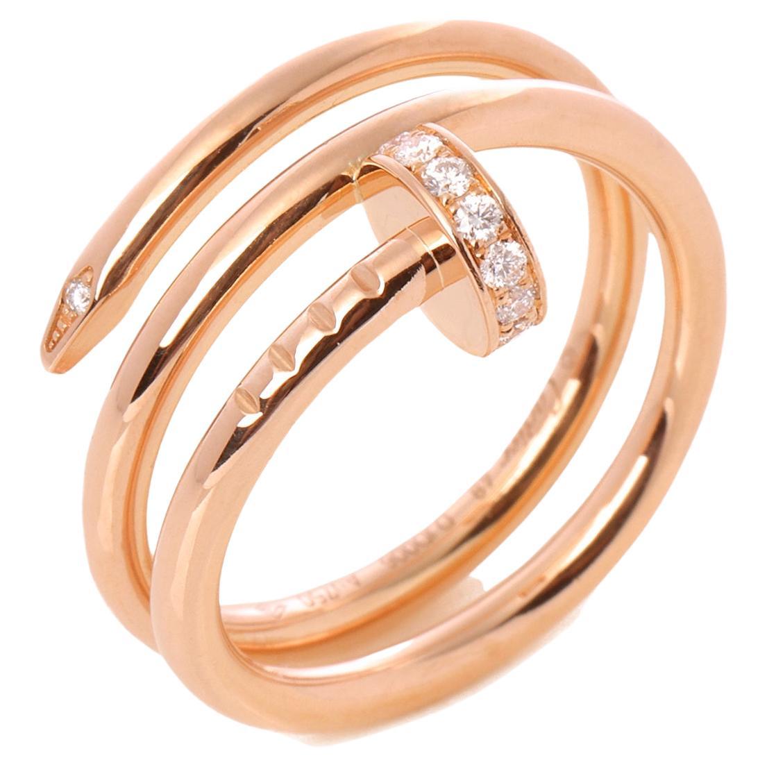 CARTIER 18K Pink Gold Juste Un Clou Ring 51 5.75 1324864 | FASHIONPHILE