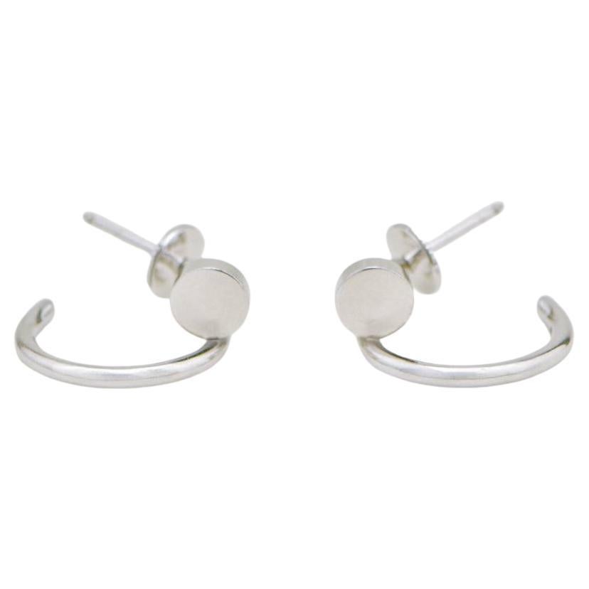 Pendientes Cartier Juste un Clou Modelo Pequeño Aro Oro Blanco 18K en venta