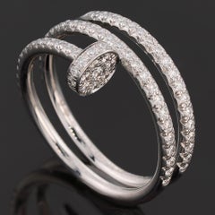 CARTIER Juste un Clou Half Pave Diamond White Gold Ring