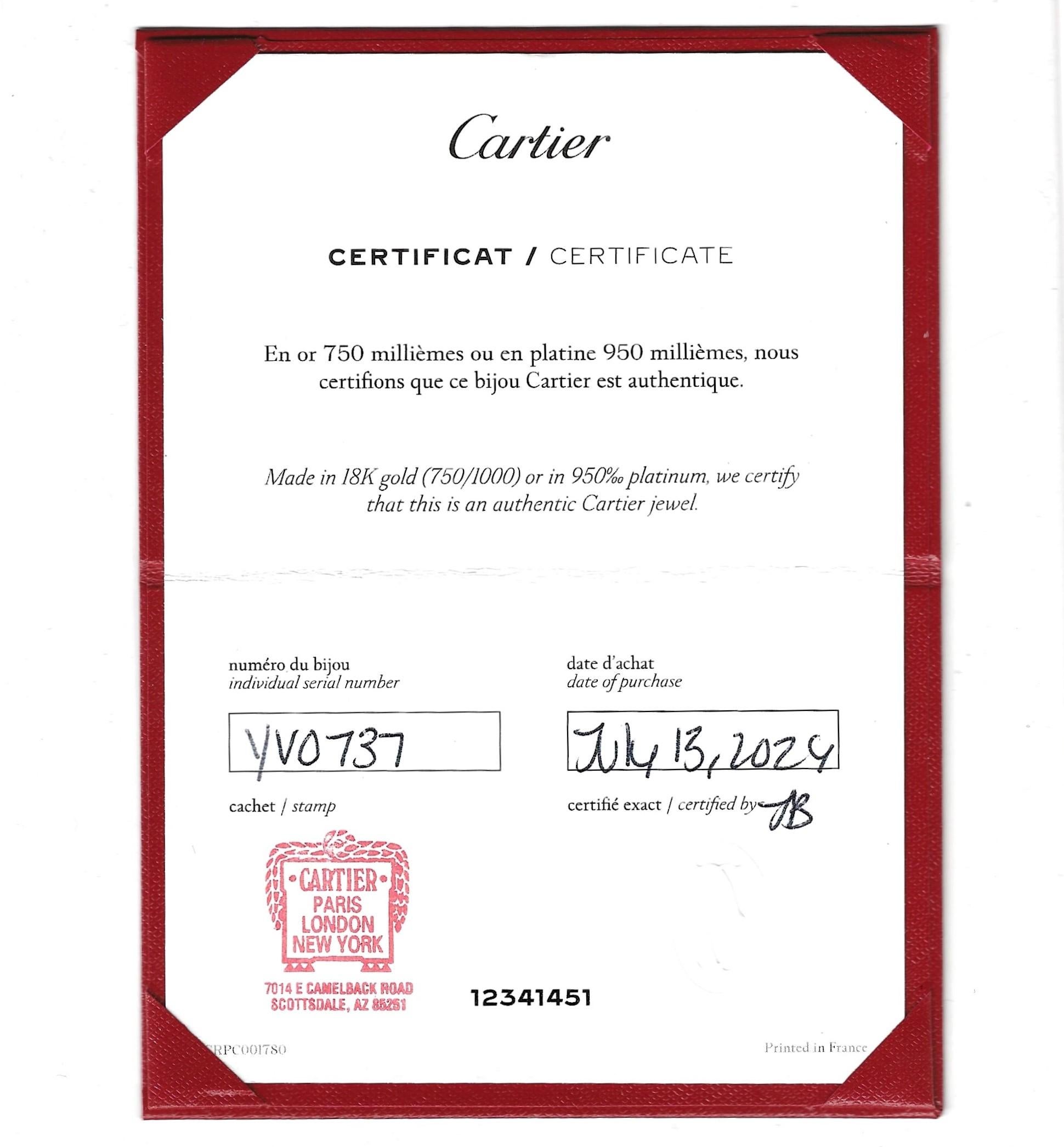 Cartier Juste Un Clou Bracelet jonc à charnières en or blanc 18 carats, taille 18 en vente 7