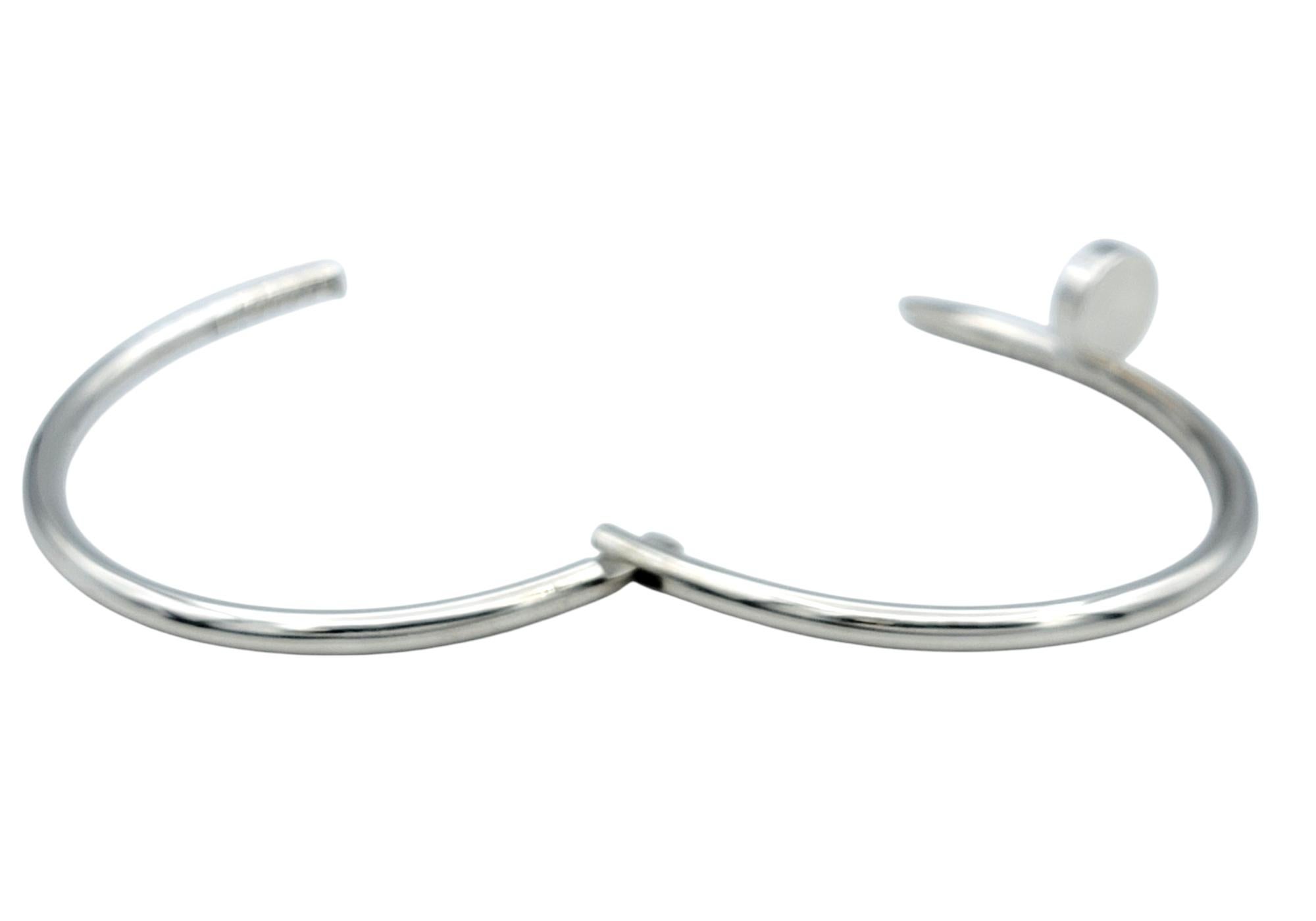 Cartier Juste Un Clou Bracelet jonc à charnières en or blanc 18 carats, taille 18 en vente 3