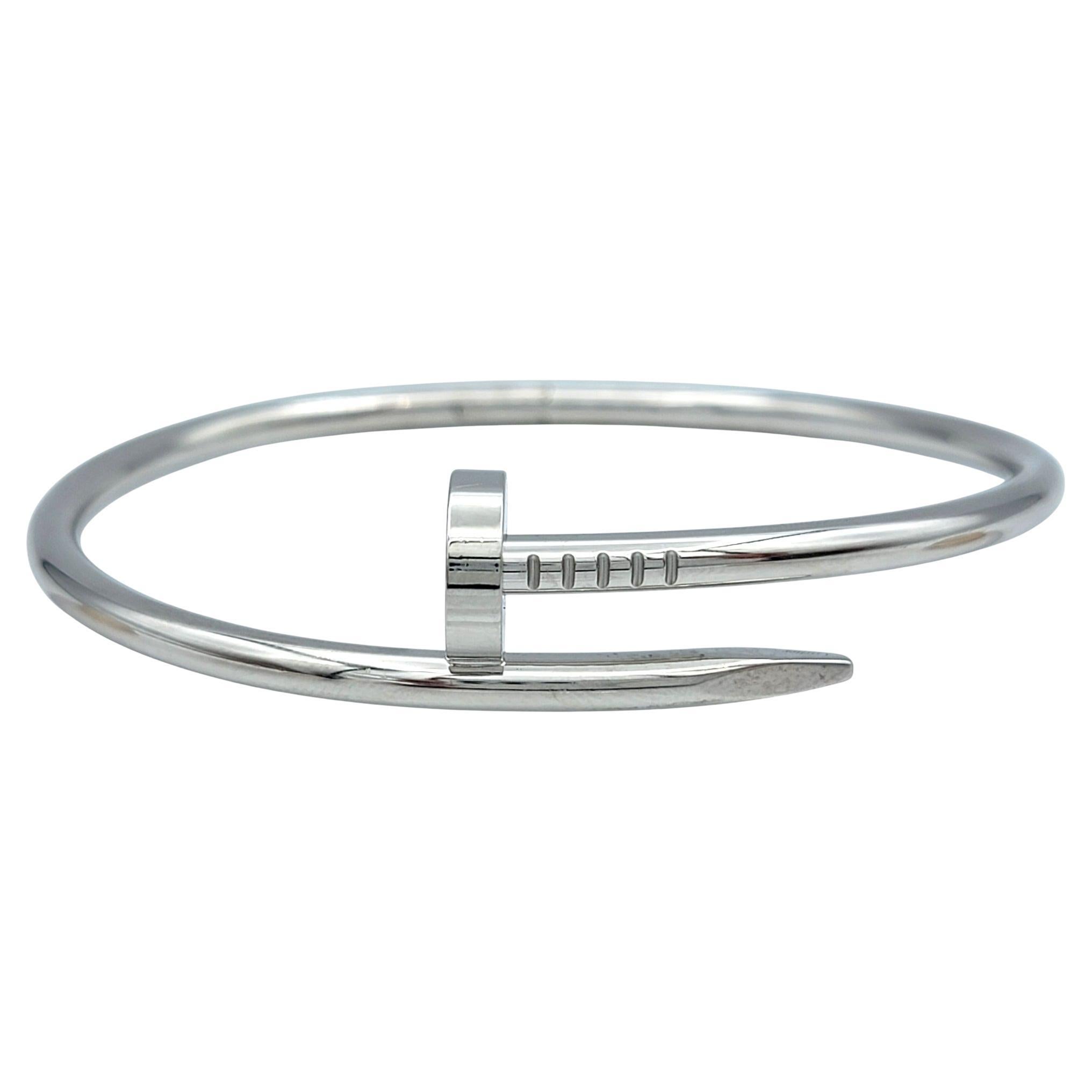 Cartier Juste Un Clou Bracelet jonc à charnières en or blanc 18 carats, taille 18