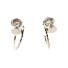 Cartier Juste un Clou Hoop Earrings 18K White Gold Small