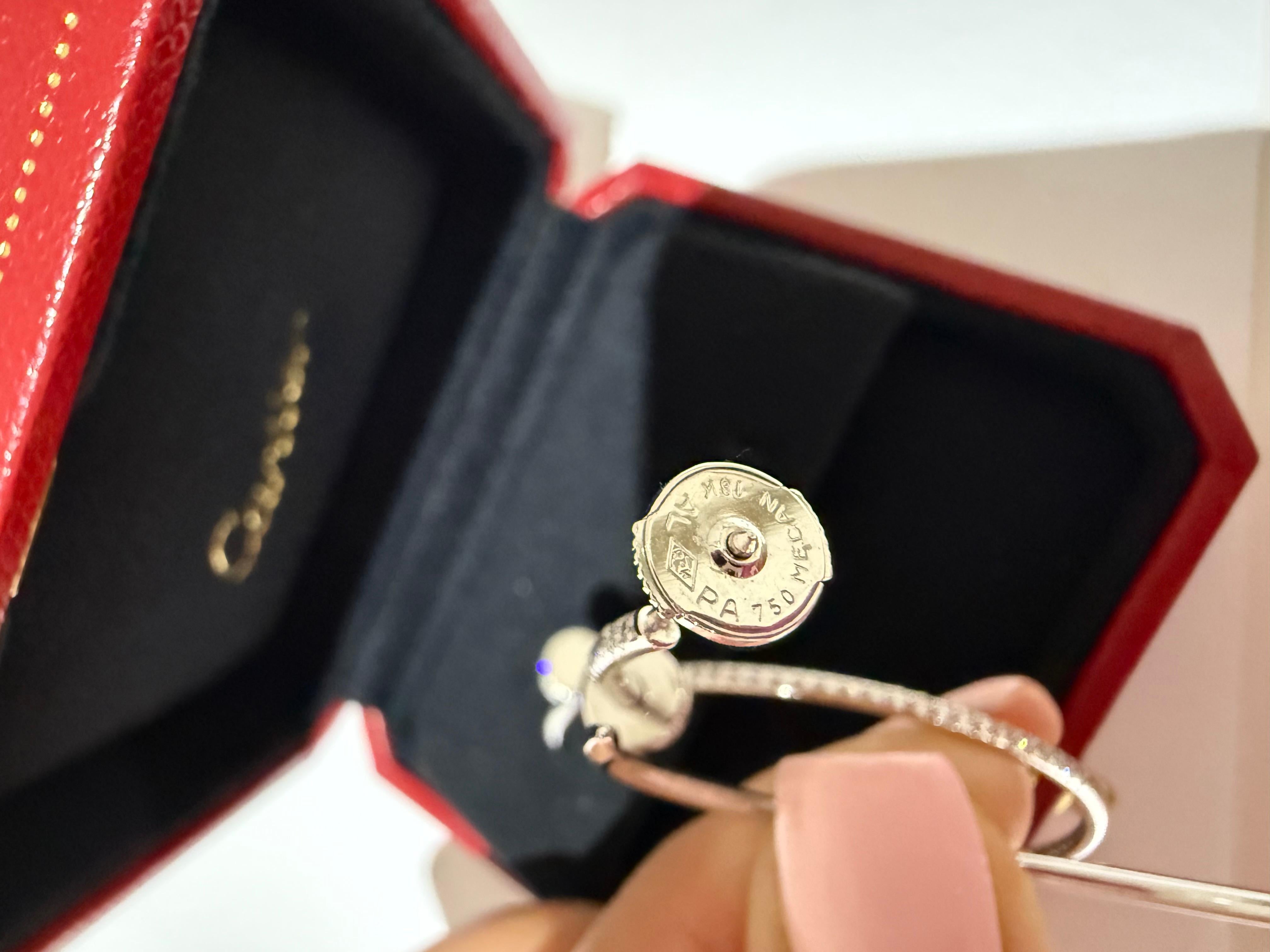 Cartier Juste un clou hoop earrings white gold paved diamonds In Excellent Condition For Sale In London, England