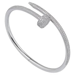 Bracelet Cartier Juste Un Clou en or blanc 18 carats avec diamants