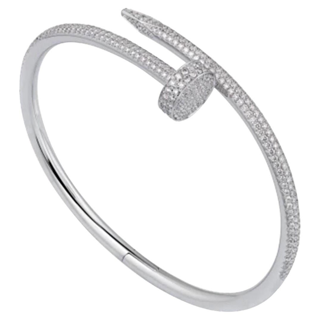 Cartier Juste Un Clou in 18k White Gold Diamond Bracelet