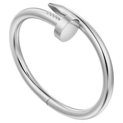 Cartier Juste un Clou Nail Bracelet Bangle Large Model 17 Size 18K White Gold