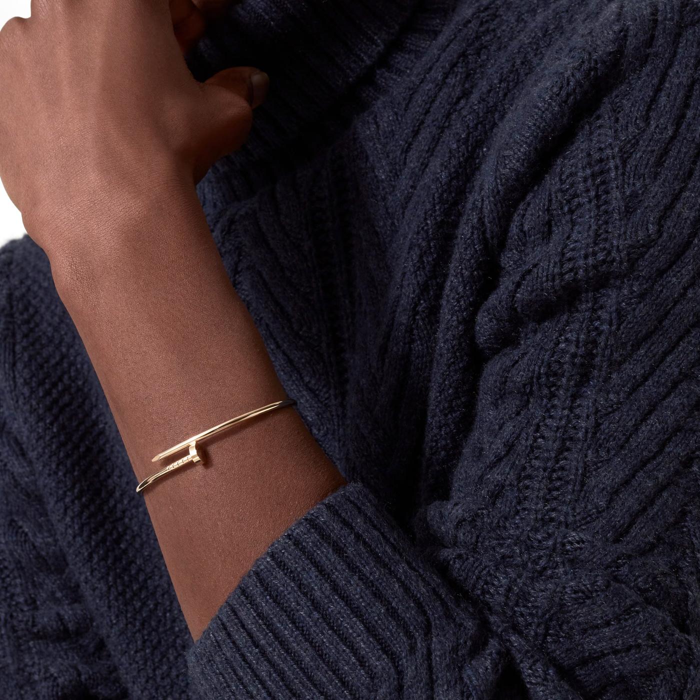 Cartier Juste un Clou Nail Bracelet Bangle Small Model 18K Yellow Gold Size 19 5