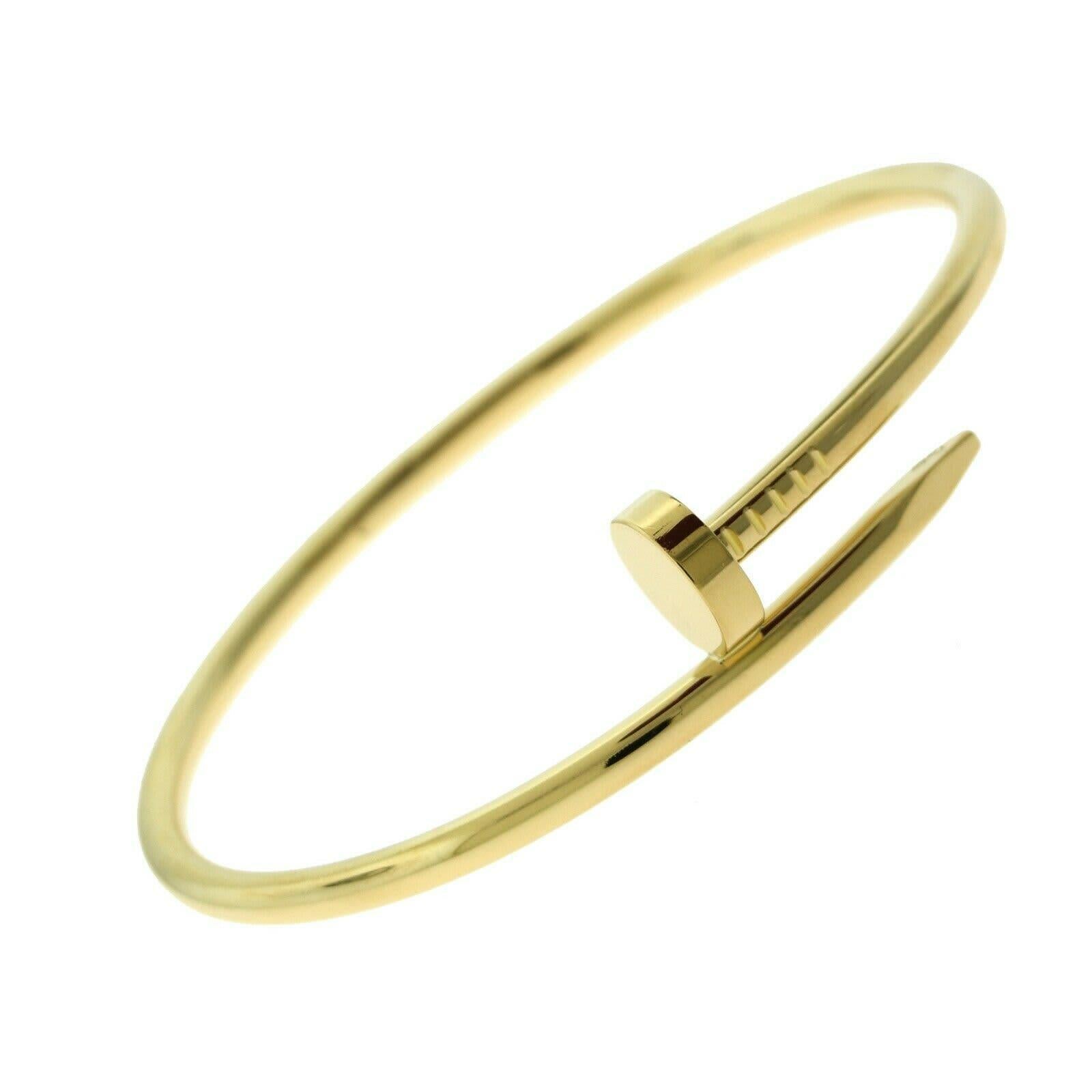 18k gold nail bracelet