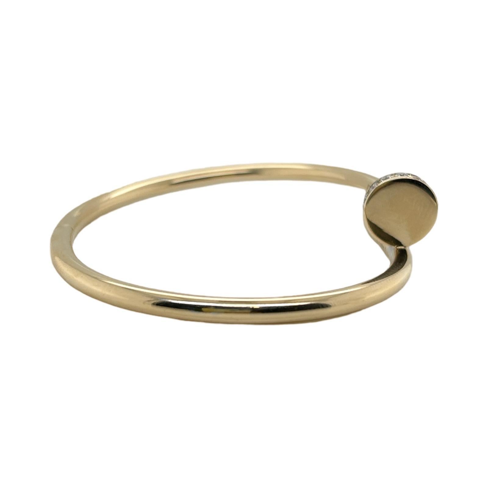 Cartier Juste Un Clou Nail Bracelet en or jaune taille 17 Bon état - En vente à Miami, FL