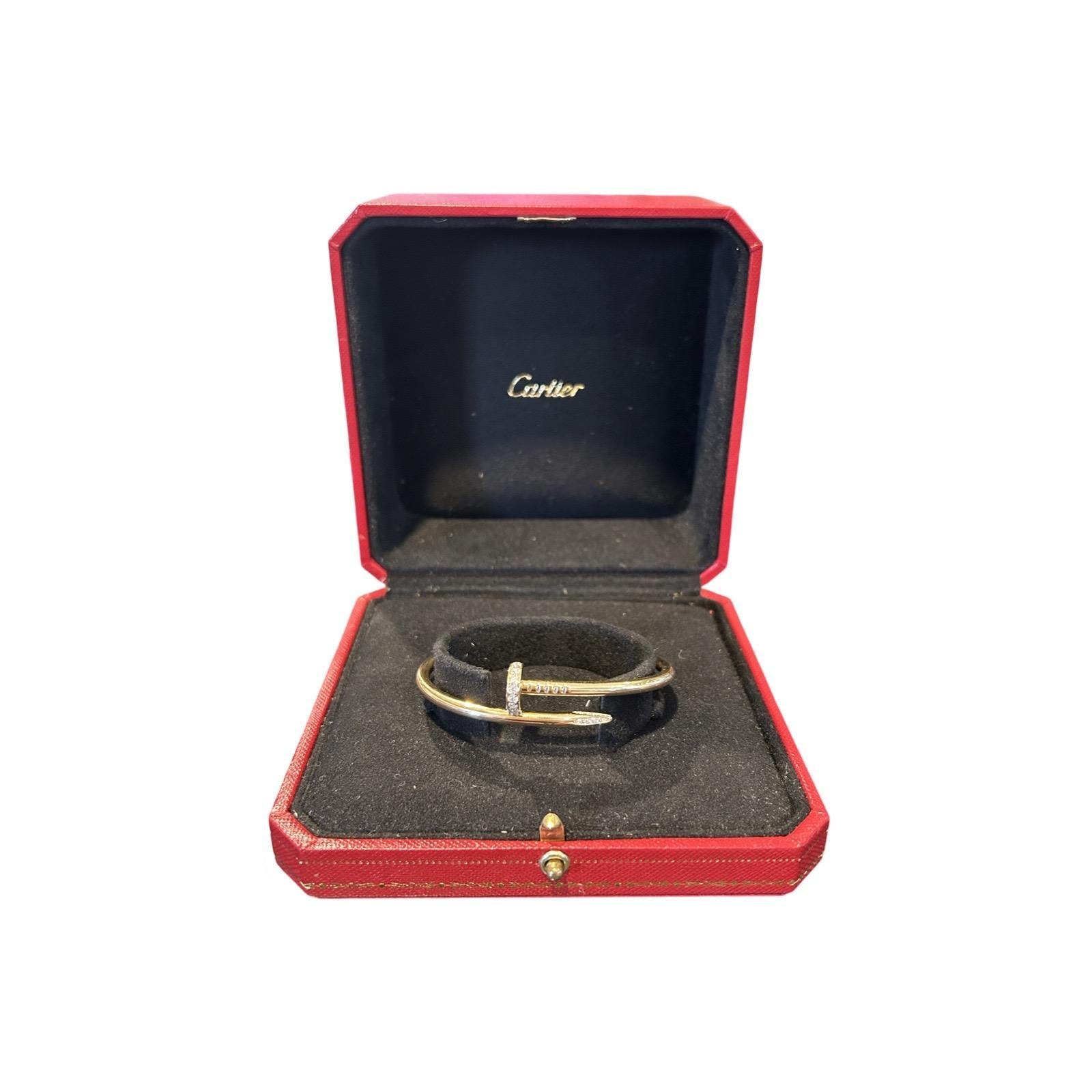 Cartier Juste Un Clou Nail Bracelet en or jaune taille 17 en vente 1