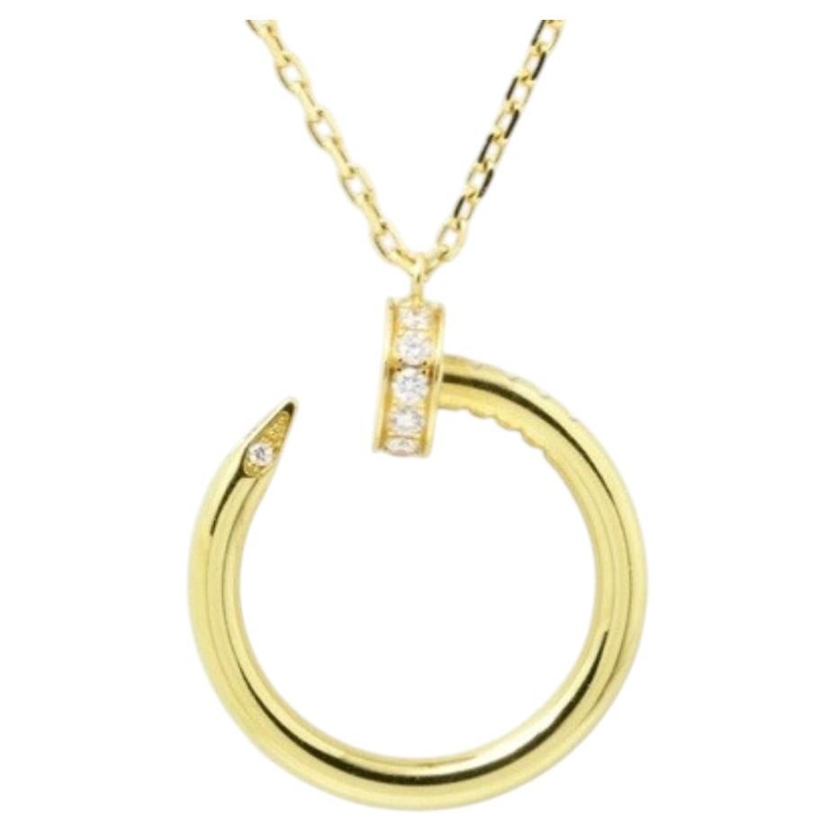 Cartier Juste un Clou Nail Diamond 18K Yellow Gold Pendant Necklace