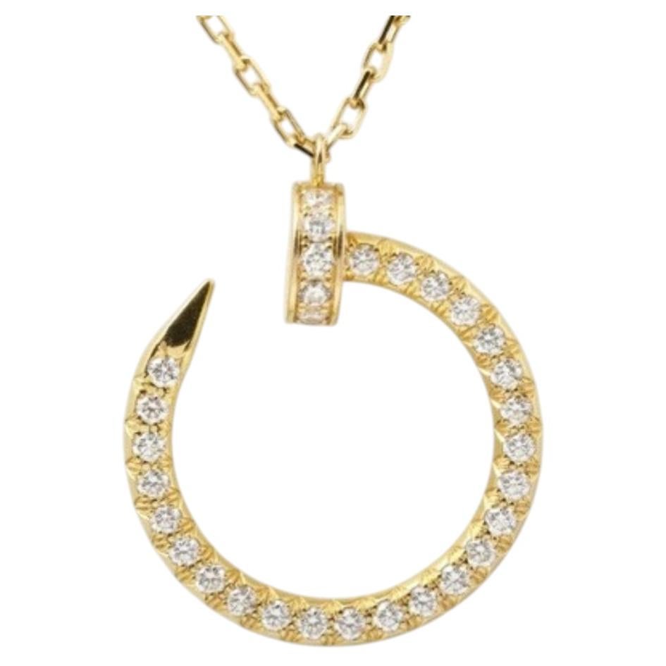 Cartier Juste un Clou Nail Diamond Pave 18K Yellow Gold Pendant Necklace