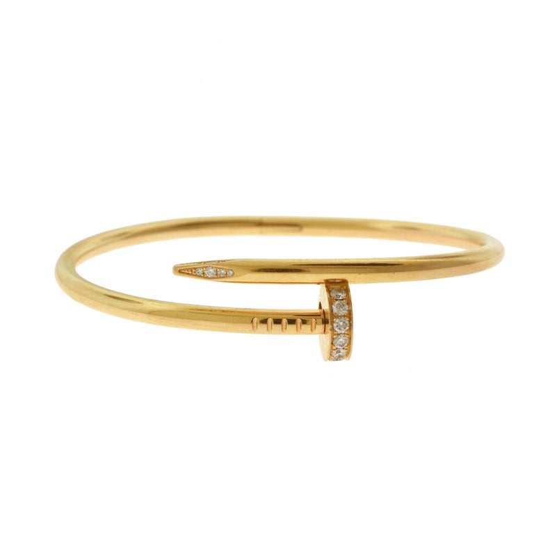 Cartier Juste un Clou “Nail” in 18 Karat Rose Gold, Diamonds Bracelet ...