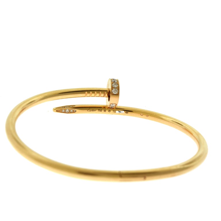 Cartier Juste un Clou “Nail” in 18 Karat Rose Gold, Diamonds Bracelet ...