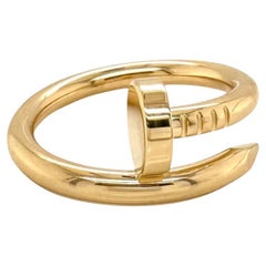 Cartier Juste Un Clou “Nail” Ring in 18k Yellow Gold Size 55 with Box and COA