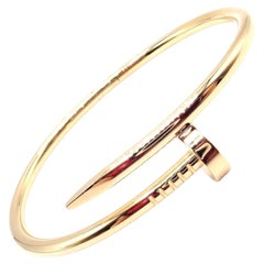 Cartier Juste Un Clou Nail Yellow Gold Bangle Bracelet Size 17