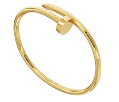 Cartier Juste Un Clou Nail Yellow Gold Bracelet Size 18